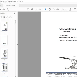 Cat DBT-Schild 1300/2800-2x4310-1750 Betriebsanleitung PDF DOWNLOAD