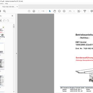 Cat DBT-Schild 1450/2800-2/2x4310/1194-1750 Betriebsanleitung -  PDF DOWNLOAD