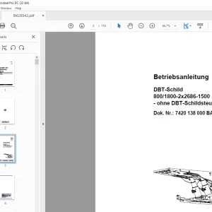 Cat DBT-Schild 800/1800-2x2686-1500- ohne DBT-Schildsteuerung Betriebsanleitung -  PDF DOWNLOAD