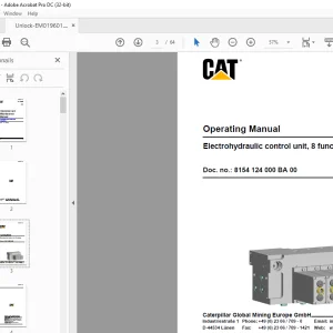 Cat Electrohydraulic control unit, 8 functions Operating Manual - PDF DOWNLOAD