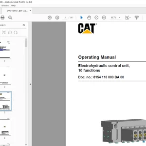 Cat Electrohydraulic control unit,10 functions Operating Manual - PDF DOWNLOAD