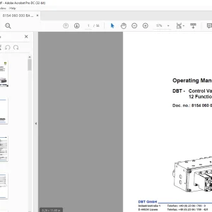 Cat Roof Support DBT Control Valve Block 12 Functions Operating Manual  - PDF DOWNLOAD