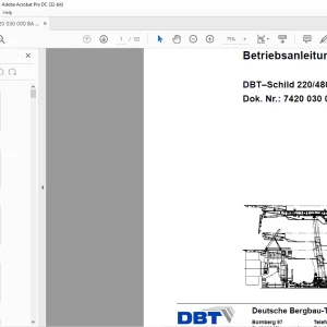 Cat Roof Support DBT–Schild 220/480-2x3257kN Betriebsanleitung - PDF DOWNLOAD