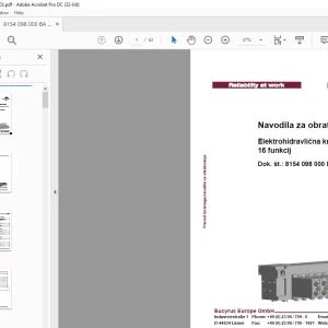 Cat Roof Support Elektrohidravlična krmilna enota,16 funkcij Navodila za obratovanje PRIROČNIK - PDF