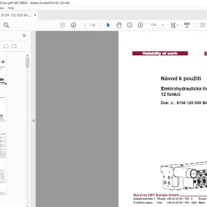Cat Roof Support Elektrohydraulická řídicí jednotka, 12 funkcí Návod k použití Manuál  - PDF
