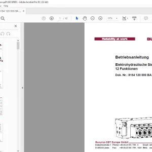 Cat Roof Support Elektrohydraulische Steuereinheit, 12 Funktionen Betriebsanleitung - PDF