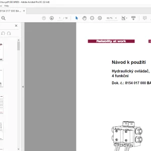 Cat Roof Support Hydraulický ovládač, 4 funkční Návod k použití - PDF DOWNLOAD