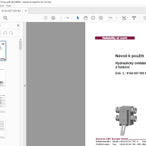 Cat Roof Support Hydraulický ovládač,2 funkční Návod k použití - PDF DOWNLOAD