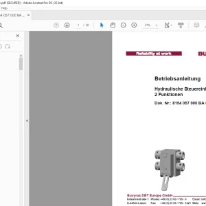 Cat Roof Support Hydraulische Steuereinheit, 2 Funktionen Betriebsanleitung - PDF DOWNLOAD