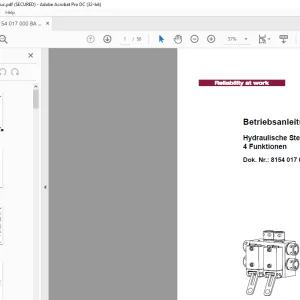 Cat Roof Support Hydraulische Steuereinheit,4 Funktionen Betriebsanleitung  - PDF DOWNLOAD