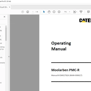 Cat Roof Support Moolarben PMC-R Operating Manual  -  PDF DOWNLOAD