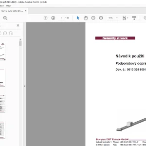Cat Roof Support Podporubový dopravník PF 4/1132 Návod k použití  Manuál - PDF