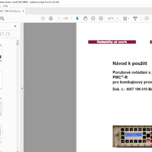 Cat Roof Support Porubové ovládání s jednotkou PMC®-R pro kombajnový provoz Návod k použití Manuál