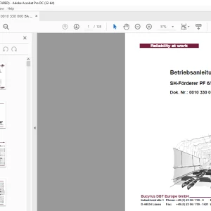 Cat Roof Support SH-Förderer PF 61042 Betriebsanleitung Handbuch  - PDF DOWNLOAD