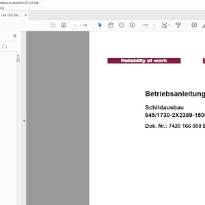 Cat Roof Support Schildausbau 6451730-2X2389-1500 Betriebsanleitung - PDF DOWNLOAD