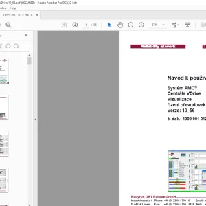Cat Roof Support Systém PMC® Centrála VDrive Vizualizace řízení převodovek Návod k používání