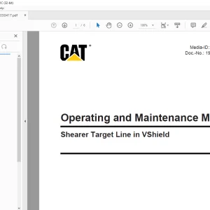 Cat Shearer Target Line in VShield Operating and Maintenance Manual - PDF DOWNLOAD