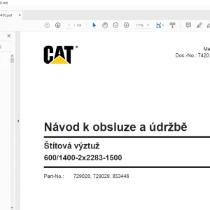Cat Štítová výztuž 6001400-2x2283-1500 Návod k obsluze a údržbě - PDF DOWNLOAD