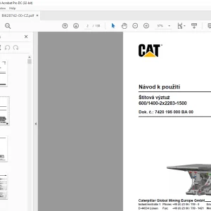 Cat Štítová výztuž 6001400-2x2283-1500 Návod k použití Manual - PDF DOWNLOAD
