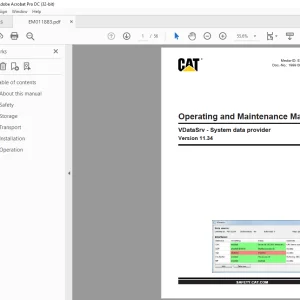 Cat VDataSrv - System data provider Version 11.34 Operating and Maintenance Manual - PDF DOWNLOAD