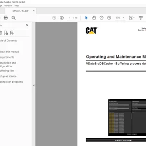 Cat VDataSrvDBCache  Buffering process data Operating and Maintenance Manual - PDF DOWNLOAD