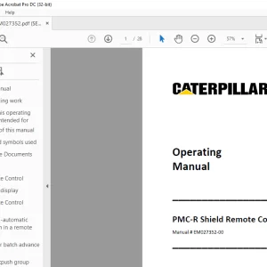 Caterpillar PMC-R Shield Remote Control Operating Manual - PDF DOWNLOAD