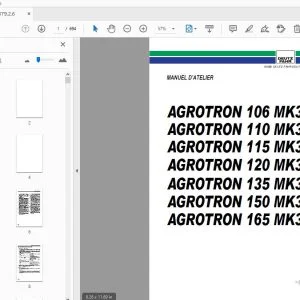 DEUTZ FAHR AGROTRON 106-110-115-120-135-150-165 MK3 MANUEL D’ATELIER - PDF DOWNLOAD