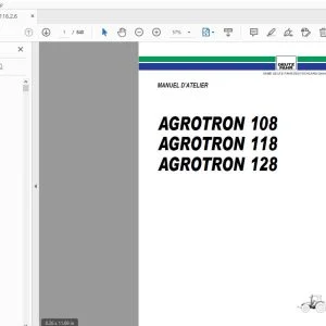 DEUTZ FAHR AGROTRON 108-118-128 MANUAL D'ATELIER - PDF DOWNLOAD