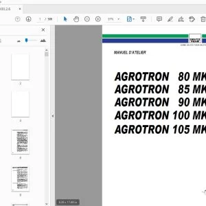 DEUTZ FAHR AGROTRON 80-85-90-100-105 MK3 MANUEL D’ATELIER - PDF DOWNLOAD