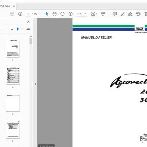 DEUTZ FAHR AGROVECTOR 26.6 - 30.7 MANUEL D’ATELIER - PDF DOWNLOAD
