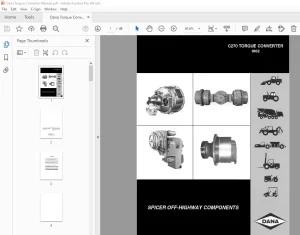 Dana Spicer Off C270 Torque Converter Maintenance & Repair Manual PDF
