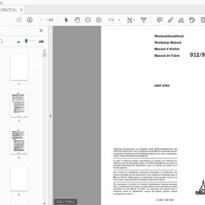 Deutz 912/913 Engines Workshop Manual - PDF DOWNLOAD