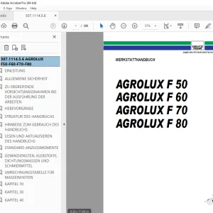 Deutz Fahr AGROLUX F50 F60 F70 F80 WERKSTATTHANDBUCH PDF