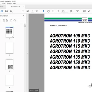 Deutz Fahr AGROTRON 106 MK3 110 MK3 115 MK3 120 MK3 135 MK3 150 MK3 165 MK3 WERKSTATTHANDBUCH PDF