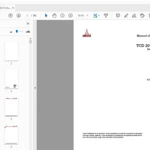 Deutz TCD 2013 4v Industrie Manual d'Atelier - PDF DOWNLOAD