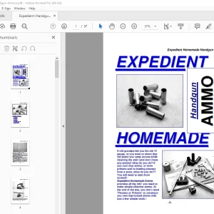 EXPEDIENT HOMEMADE Handgun AMMO Handbook Manual PDF