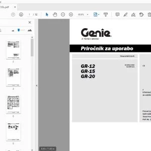 GENIE GR-12 GR-15 GR-20 Priročnik za uporabo - PDF DOWNLOAD