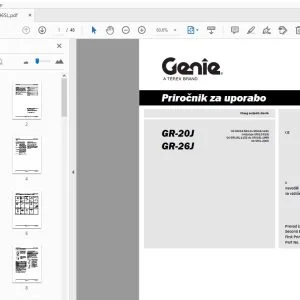 GENIE GR-20J GR-26J Priročnik za uporabo 216596SL - PDF DOWNLOAD