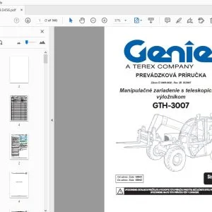 GENIE GTH-3007 Manipulačné zariadenie s teleskopickým výložníkom PREVÁDZKOVÁ PRÍRUČKA - PDF