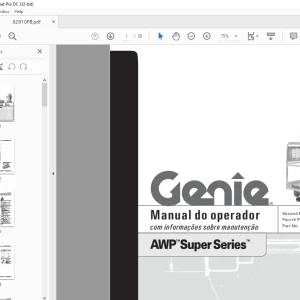 Genie AWP Super Series Manual do operador 82910PB  - PDF DOWNLOAD