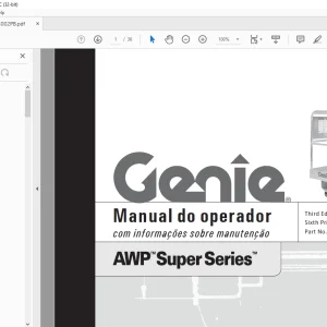 Genie AWP™Super Series™ Manual do operador 114002PB -  PDF DOWNLOAD