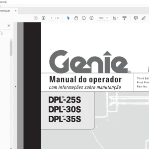 Genie DPL-25S DPL-30S DPL-35S Manual do operador 133499PB  - PDF DOWNLOAD