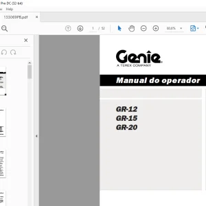 Genie GR-12 GR-15 GR-20 Manual do operador 133069PB - PDF DOWNLOAD