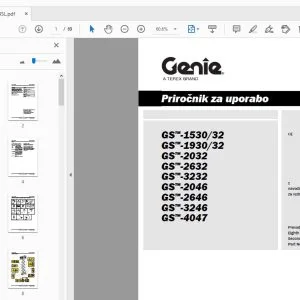 Genie GS-1530/32 GS-1930/32 GS-2032 GS-2632 GS-3232 GS-2046 GS-2646 GS-3246 GS-4047 Priročnik za uporabo - PDF DOWNLOAD