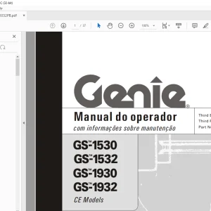Genie GS-1530 GS-1532 GS-1930 GS-1932 Manual do operador 1000032PB - PDF DOWNLOAD