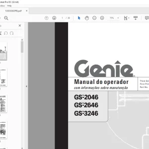Genie GS-2046 GS-2646 GS-3246 Manual do operador 1000060PB - PDF DOWNLOAD