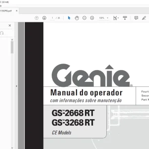 Genie GS-2668RT GS- 3268RT Manual do operador 1000190PB - PDF DOWNLOAD