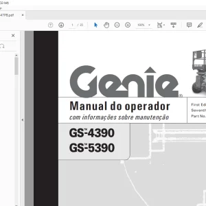 Genie GS-4390 GS-5390 Manual do operador 62747PB - PDF DOWNLOAD