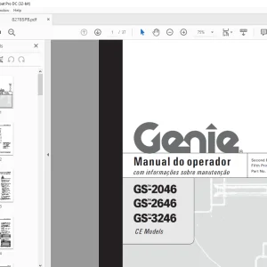 Genie GS2046 GS-2646 GSTM 3246 Manual do operador 82785PB - PDF DOWNLOAD