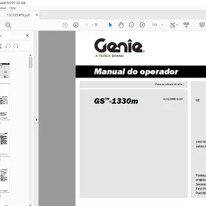 Genie GS™-1330m Manual do operador 1301859PBGT  - PDF DOWNLOAD